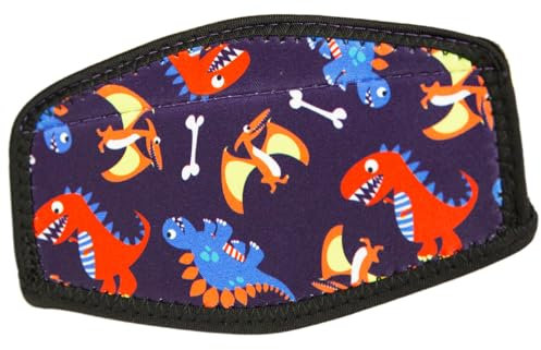 AMUSEPROFI Neopren Kinder Tauchbrillenbandabdeckung, Dinosaurier Muster, Universal Passend, Weiches Neopren, Einfache Installation
