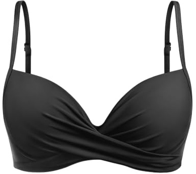 Aqua Eve Haut de Bikini à Armatures pour Femme - Haut de Bain Push-up - Soutien-Gorge rembourré - Haut Uniquement | Rembourrage fixe pour le soutien; bretelles réglables; doublure complète; fermoir à crochet dans le dos; croisé froncé