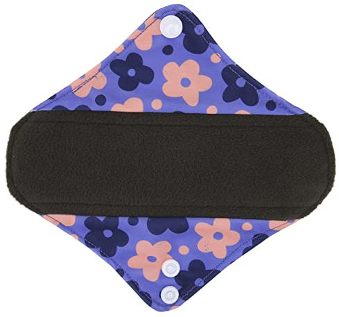 Verdant Touch Wiederverwendbare Damenbinden Wiederverwendbare Menstruationseinlagen, Waschbares Bambuskohle-Tuch, Auslaufsichere Damenbinden für Frauen, 5 Stück, Inkontinenzeinlagen, 25 cm, SG29