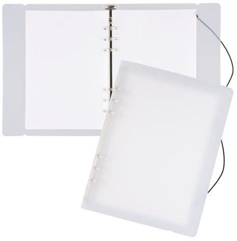 DecorDwell Blank Sticker Book, A5 Sticker Album,Reusable Sticker Storage Book Collecting, With 40 Sheets Blank Release Paper, With PVC Shell, for Collecting Stickers, Storage Labels (Transparent)