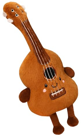 Jouet en peluche de guitare - de guitare d'instrument de musique réaliste, oreiller d'instrument de musique de guitae en peluche mignon | Compagnon de couchage doux pour la peau pour adolescen