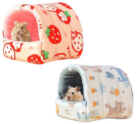 Guinea Pig Bed, 2PCS Rabbit Beds, Hamster Guinea Pig Houses and Hideouts