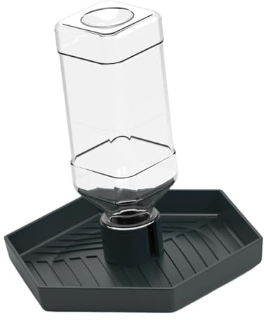 Kaeltsyn Dispensador de agua antideslizante para reptiles, botella de agua automática, suministro de riego para mascotas para anfibios, comedero automático de reptiles