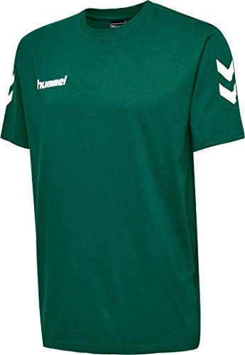 hummel Unisex hmlGo Cotton T-shirt, Green, Medium