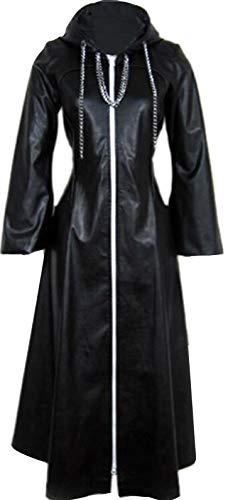 Poetic Walk Anime Mens Costume Cosplay Leather Coat Outfit Halloween Jacket Costume (Mens-S, Black)