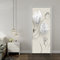 3D Etiqueta de puerta Flor blanca minimalista moderna 77x200cm Adhesivo Pegatina Vinilos Decorativos para Puerta Pared Cocina Sala de Baño Mural removible autoadhesivo impermeable