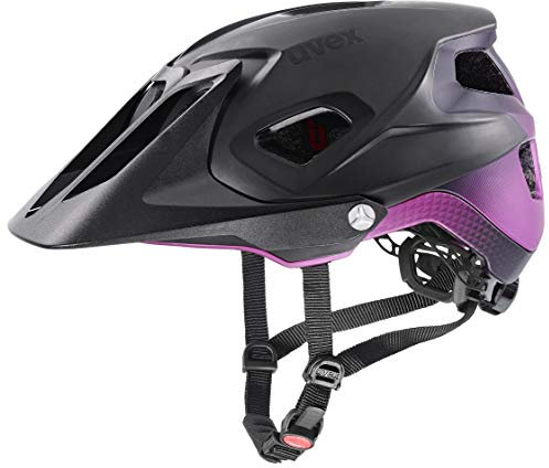 uvex quatro integrale Tocsen - extrem leichter MTB-Helm für Damen und Herren - inkl. Tocsen-Sturzsensor - individuelle Größenanpassung - mystic - fuchsia matt - 56-61 cm