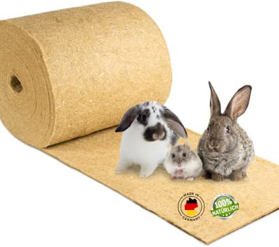 Nagerteppich aus 100% Hanf auf Rolle mit 15m Länge, 60cm Breite, 10mm dick,Hanfteppich für alle Arten Kleintiere, Hanfmatte Nagermatte Nager-Teppich Einstreu-Ersatz