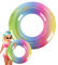 27,5 Zoll Aufblasbar Schwimmreifen mit Glitzer für Kinder Regenbogen Pailletten Schwimmenring Luftmatratze Pool Floaties Strand Schwimmbad Pool Spielzeug (Regenbogen)