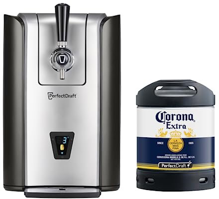 PerfectDraft Pro Home Beer Cooler and Dispenser System and Corona Extra Keg