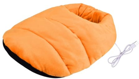 KOMBIUDA 1stück Usb Fußwärmer Mit Carbonfaser-heizung Beheizte Hausschuhe Für Kalte Wintertage Für Büroangestellte Und Studenten Orange