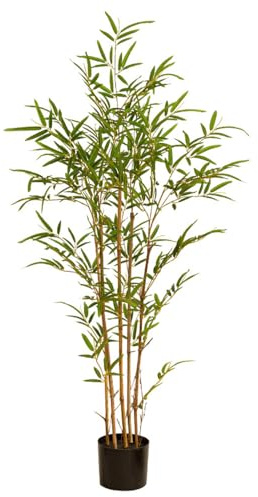 Laneryin Artificial Bamboo Tree, Fake Bamboo Plant with Lifelike Leaves