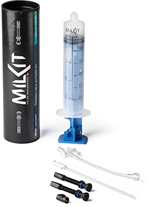 milKit Tubeless Kit COMPACT - Injektor Werkzeug - Dichtmilch Tubeless Montage Set mit Spritze - Dichtmilch Tubeless Spritzensystem (45 mm)