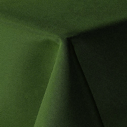 amp-artshop Tischdecke Leinen-Optik Eckig 110x140 cm Dunkelgrün Grün - Farbe & Größe wählbar mit Lotus Effekt - (E110x140DGrün)