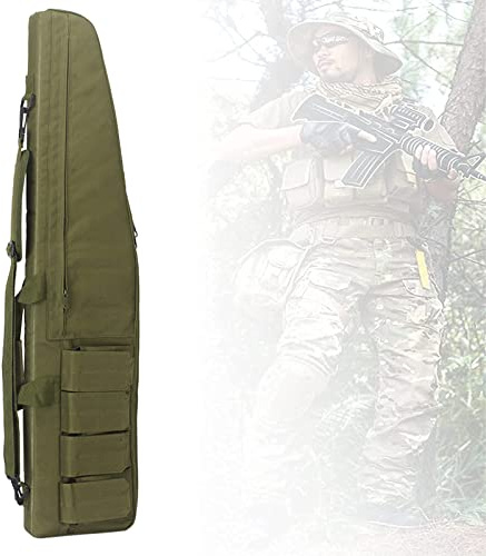 DFANCE Funda para Armas ​Doble Premium,Maletin Arma Larga,Bolsa para Rifle Funda para Transporte de Armas,Suave Acolchado con Cerradura Carabina Bolsa,para Coleccionistas Arma,Army Green,100CM/39.4IN