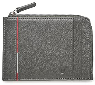 RONCATO Boston porta carte di credito con zip in pelle e RFID