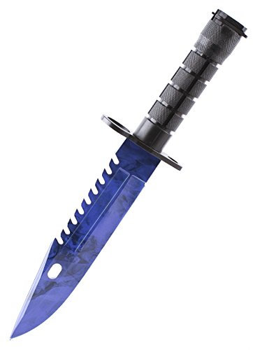 Stumpf CSGO Bajonett Knife - Doppler Sapphire - Trainer CSGO Knife Skin Counter-Strike Trainingsmesser Übungsmesser Jagdmesser Bayonett - Ariknives