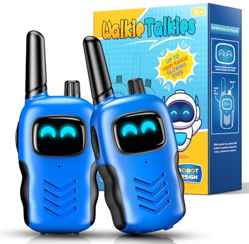 Grriopi Walkie Talkies, Toys for 3-12 Year Old Boy Gift for 4 5 6 Year Olds Boys Outdoor Toy Age 5 6 7 8 9 Walkie Talkie Kids Toys Age 3 4 5 6 7 Walky Talky Camping Accessories Blue