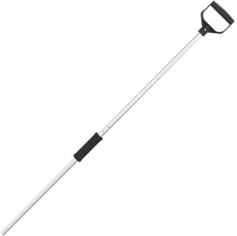 vidaXL Heugabel Stiel, Gabelstiel mit Gummigriff, Ersatzstiel für Gabel, Mistgabelstiel Dunggabelstiel Werkzeugstiel, Schwarz Stahl