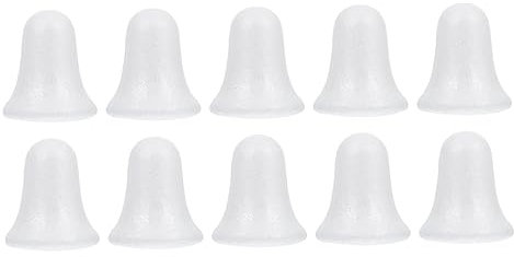 NUOBESTY Decorazioni Natalizie Uniche Confezione Da 10 Campanellini in Schiuma Bianca Da 9 Cm Pendenti Per Albero Di Natale Per Feste A Casa