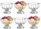 Reldor Ice Cream Glass Bowls Set of 6, 150 ml Mini Dessert Cups, Footed Dessert Bowls, Sundae Glasses for Parties, Glass Trifle Bowl for Serving Ice Cream, Pudding, Appetizer