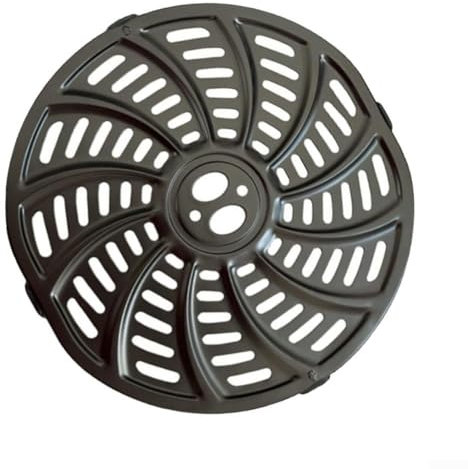 WIIYENA Sartén para freidora de aire de 21 cm, divisor de placa de parrilla de metal con parachoques de goma antiadherente para preparación de comidas (1 juego)