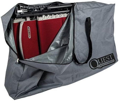 Quest Furniture Sac de transport robuste pour chaise de camping 120 × 70 × 22 cm – Étanche – Double fermeture éclair – Ajustement universel (1 pièce)