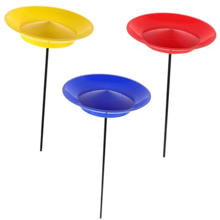 POPETPOP 3pièces Assiettes De Jonglage Rotatives pour Tiges Jeux Adresse pour Spectacle Entraînement Sensoriel Coordination Physique Performances Équipe