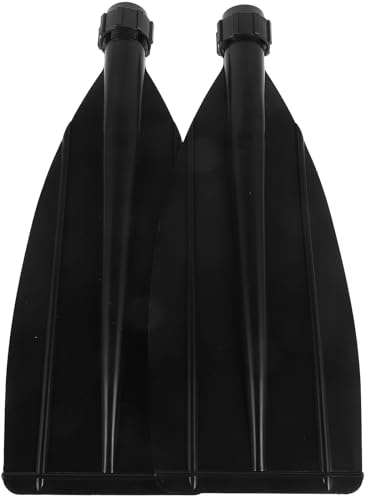 JECOMPRIS Pales de Rame de Kayak 2 Pièces Feuilles de Rame Renforcées Noires Accessoires pour Bateaux Gonflables et Canoës Compatibles Utilisation Loisirs Nautiques