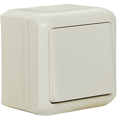 Legrand, våtrum, ytmonterad strömbrytare, stänksäker (IP44), för montering på väggen, 782360