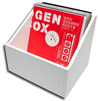 Protected LP Schallplatten Holz Box weiß 2. Wahl