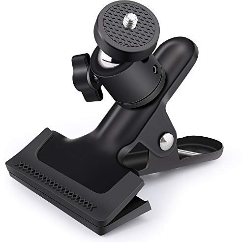 Kompakt Stativschelle Montage Klammer Kamera Blitz Halterung mit 1/4 Gewinde Kugelkopf 360 Grad Verstellbar für GoPro Hero, Studio-Hintergrund Kamera, Blitzgeräte Speedlite SLR DSLR usw.