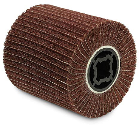 BHA Interleaf Flap Wheel Abrasive Drum, 4 x 4 with 3/4 Quad Keyway (240 Grit)