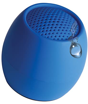 Boompods Zero Mini Bluetooth Speaker - Small Portable Speakers, IPX6 Waterproof, 5hr Playtime, Wireless Travel Speaker with Microphone & Dual Pairing for Shower, Outdoor, iPhone Compatible, Blue
