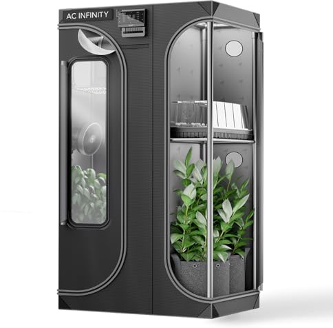 AC Infinity CLOUDLAB 632D – 2-in-1 Advance Grow Zelt 90 × 60 × 180 cm, 25 mm Stahlstangen, laborgetestet höchste Reflexion, größtes Sichtfenster, Montageplatte für Controller, Indoor Growing
