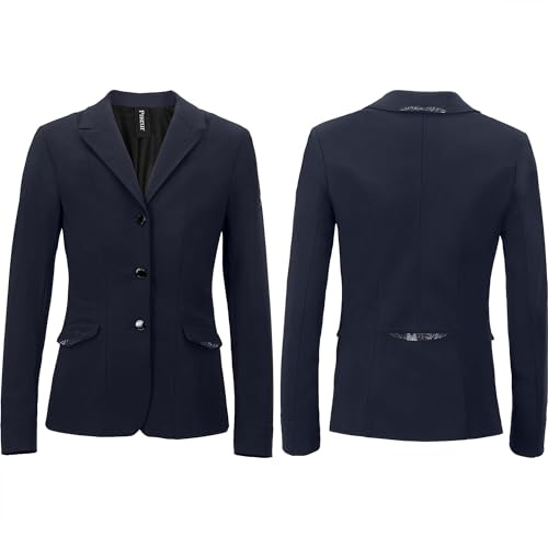 Pikeur ISALINNE Giacca da equitazione per bambini e ragazzi Nightblue Sportswear Collection FS 2022, blu notte, 146