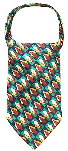 WANYING herr slipsscarf ascotslips halsduk Cravat Ties halsduk vintage retro chic för gentleman – geometriskt mönster flerfärgad, C06 Relativt tunn – geometriskt mönster flerfärgad, 15 × 114 cm