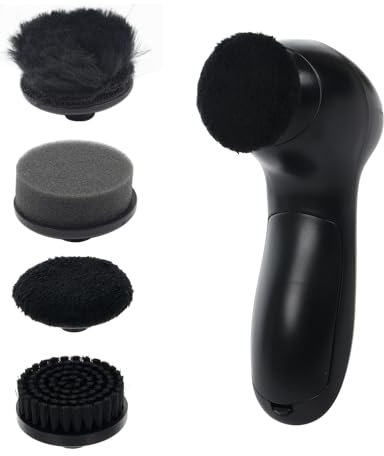 Wireless Electric Cleaning Shoe Brush, Portable Electric Shoes Polisher Machine, Leather Care Cleaning Kit, with 4 Brush Heads, for Shoes, Bags, Belt and Sofa