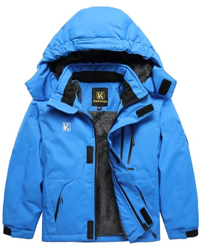 Keevoom Boys Girls Winter Coat Ski Jacket Windproof Waterproof Kids Snowboard Warm Fleece Snow Coats