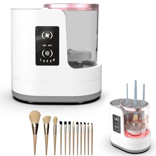 Make Up Pinselreiniger,Elektrischer Make-up Pinselreiniger und Trockner,Make-up-Pinselreinigung mit Lufttrocknungsfunktion,Automatic Electric Makeup Brush Cleaner mit Touch-Taste,Geschenk für Frauen