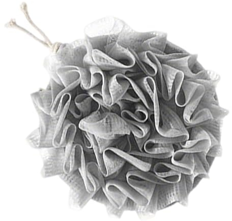 Éponge de bain en luffa – Pouf de bain en maille, gant de douche avec corde à suspendre pour filles, hommes, garçons, adolescents, jeunes enfants