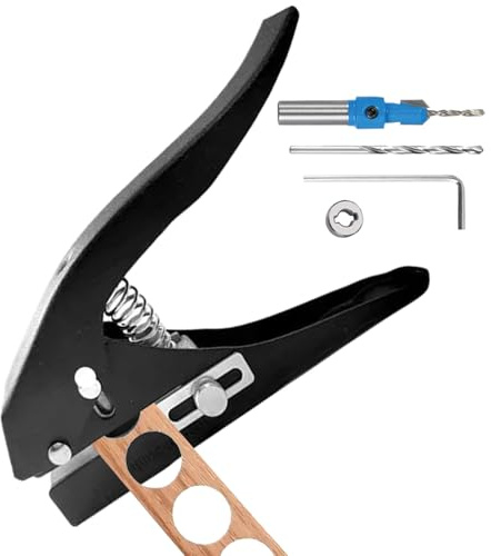 Perforatore - Perforacarte Con Punzone Rotondo Singolo - Pinza Per Bordo Per Legno Foto Cartoncino Cartone Biglietti Targhette Casa Ufficio Carta
