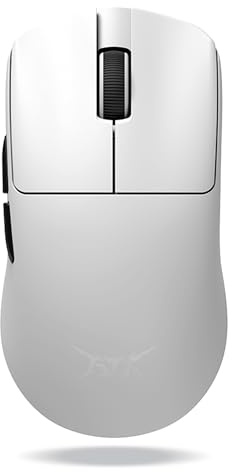 ATK Blazing Sky F1 Wireless Gaming Mouse, 8k Hz Polling Rate, Ultra-Light 35–50g, Dual-Mode (2.4G/USB-C), Ice-Feeling Coating, Leviatan Co-Branded Edition (F1 Pro Max, White)