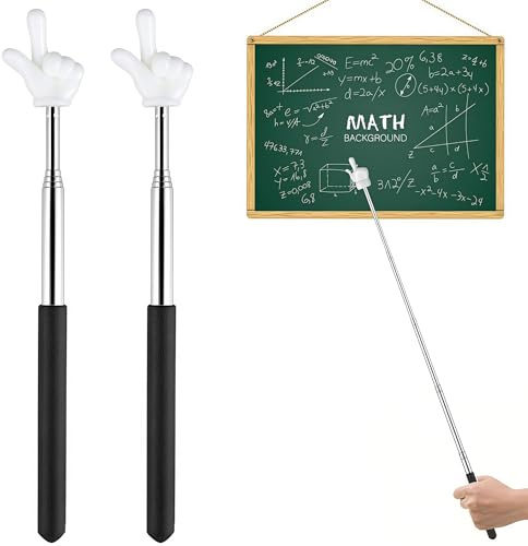 Puntatore Telescopico per Insegnanti - Allungabile Mano Bastone Puntatore Mini Bastone Retrattile per Insegnanti Puntatore Dito per Insegnanti in Classe Ausili per Insegnanti (Nero)