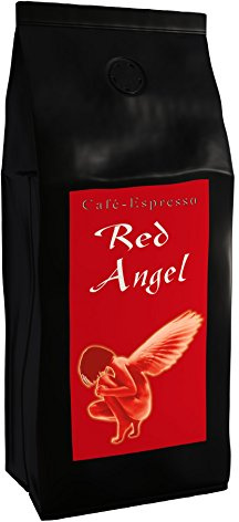 Espresso Kaffee Red Angel - Der Feurige - 200g Grob Gemahlen - für Stempel-kanne French-Press Kaffeebereiter - Starker Premium-Espresso – Säurearm - Schonend und Frisch Geröstet