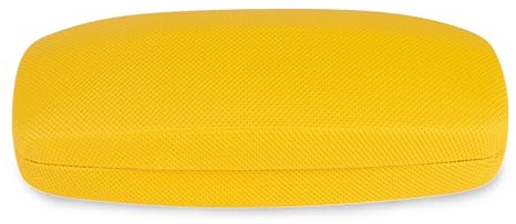 LAGO TERRA Protective Easy-Open Hard Shell Glasses Case - Yellow