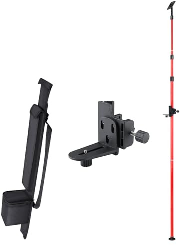 Firecore 13 Ft./4m Telescoping Laser Pole with 1/4-Inch by 20-Inch Laser Mount, Adjustable Laser Level Mounting Pole for Rotary and Line Lasers-FLP400A
