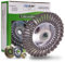 CHM GmbH Unkrautbürste Motorsense 38 Stahlzöpfe mit Montage Zubehör versiegelt für Freischneider 200 x 25,4 mm Durch Fixierung der Zöpfe bis 3 PS geeignet