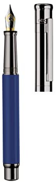 Otto Hutt design 04 Füllfederhalter 028-18831– Füller mit hochwertiger Beschichtung und glänzender Oberfläche in der Farbe Kornblumenblau – Federstärke F