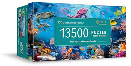 Trefl Prime - Puzzle UFT: Dive into Underwater Paradise - 13500 Teile, Großes Puzzle das den Bunten Meeresboden Zeigt, Dickster Karton, Bio, EKO, Unterhaltung für Erwachsene und Kinder ab 12 Jahren